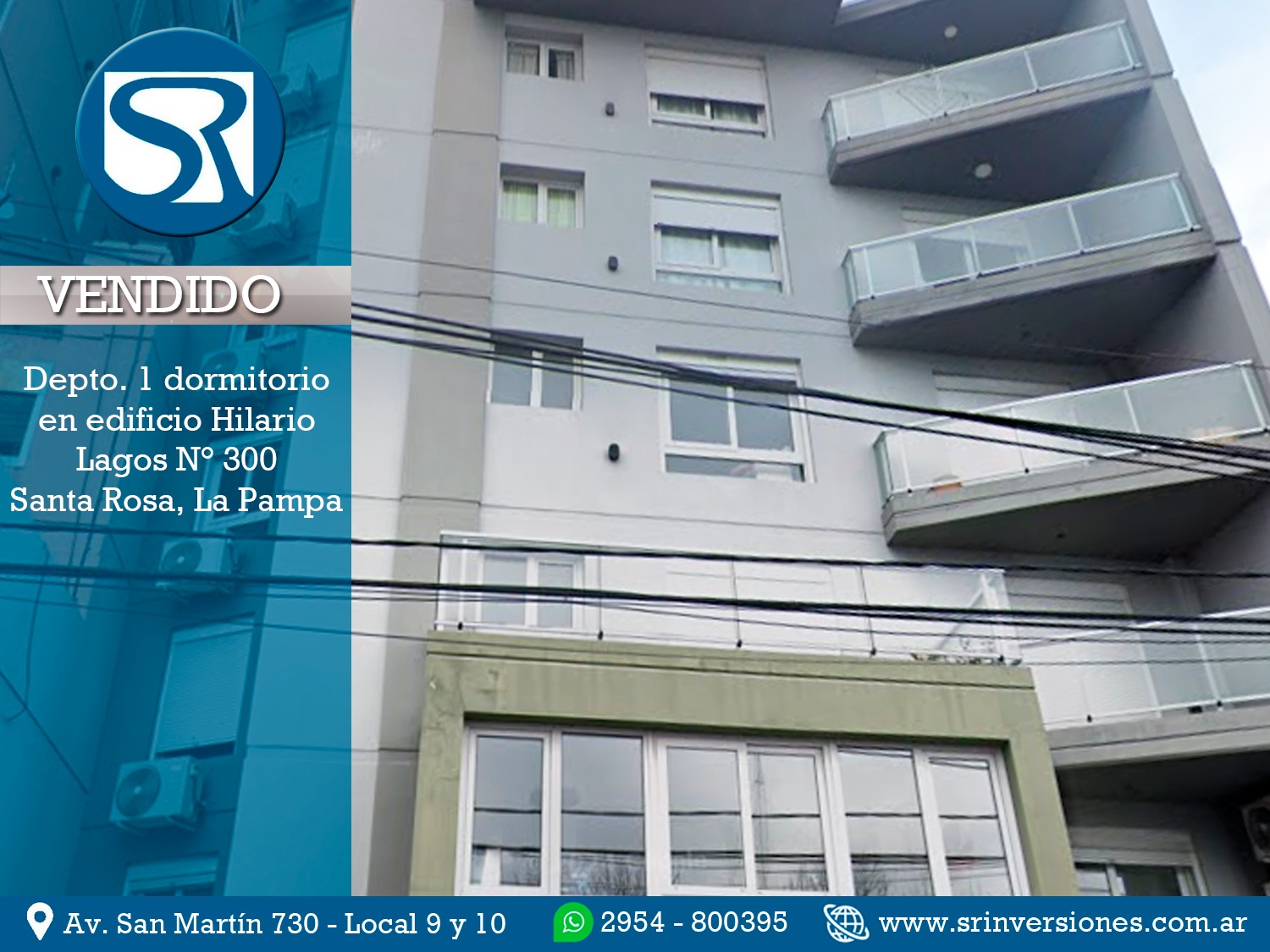 VENDIDO: DEPARTAMENTO 1 DORMITORIO EN EDIFICIO HILARIO LAGOS N° 300