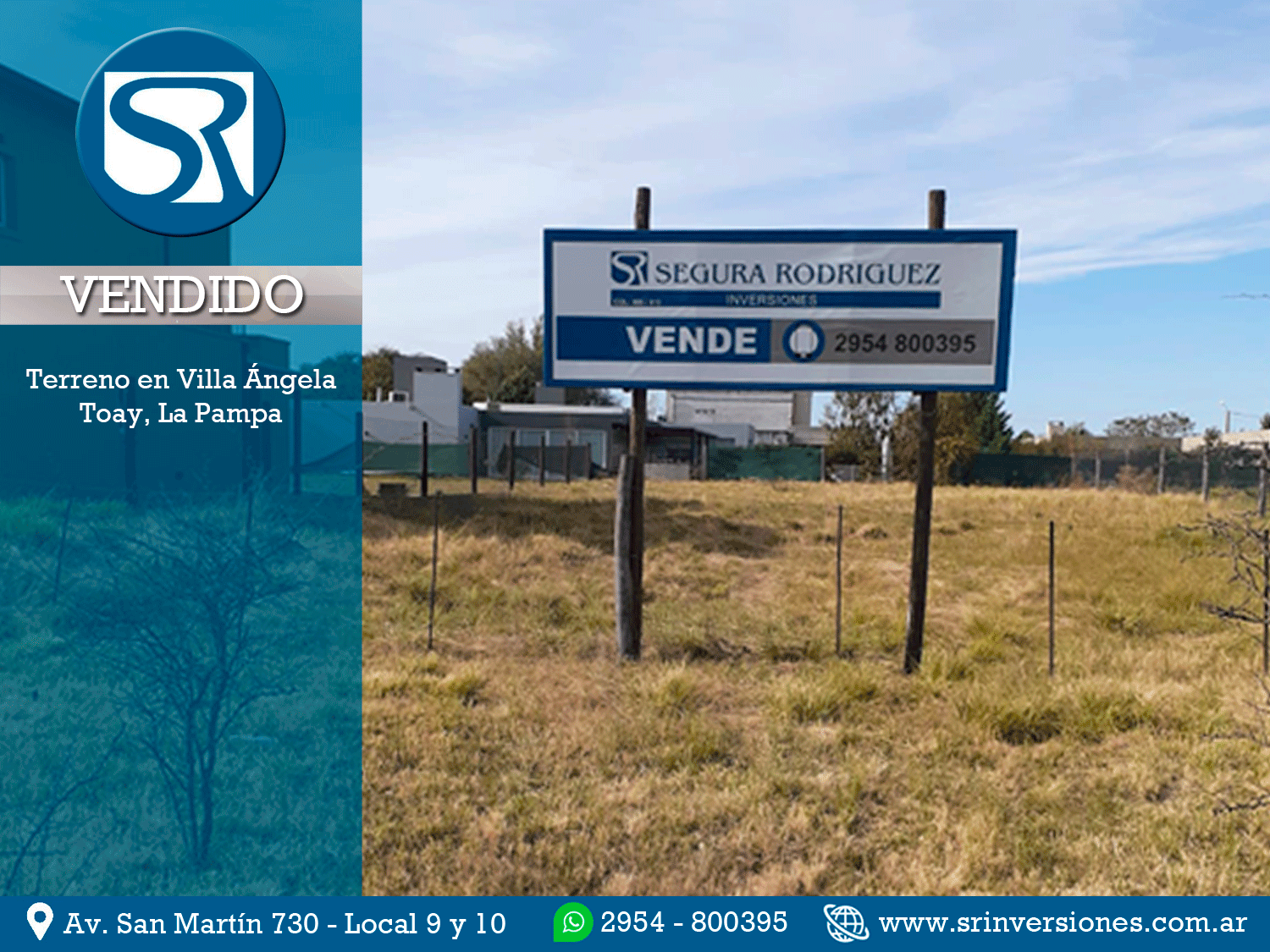 VENDIDO: TERRENO SOBRE AVENIDA PERÓN &#8211; BARRIO VILLA ANGELA