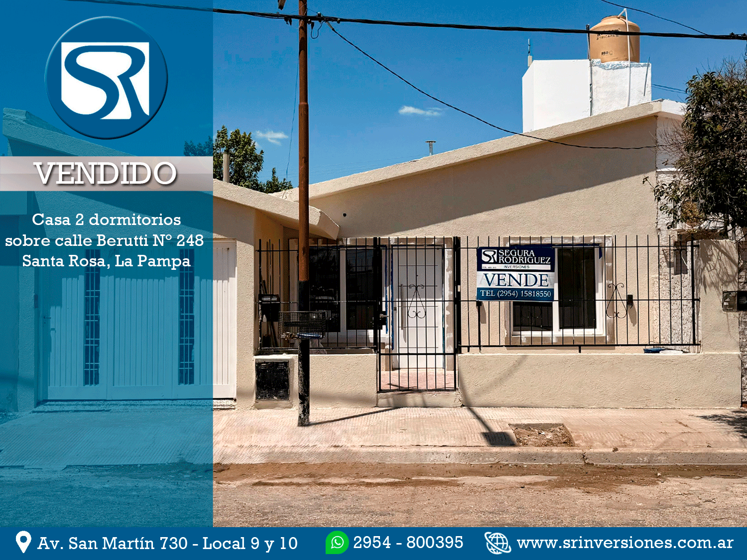 VENDIDA: HERMOSA CASA SOBRE CALLE BERUTTI N° 248 &#8211; VILLA ALONSO CENTRO