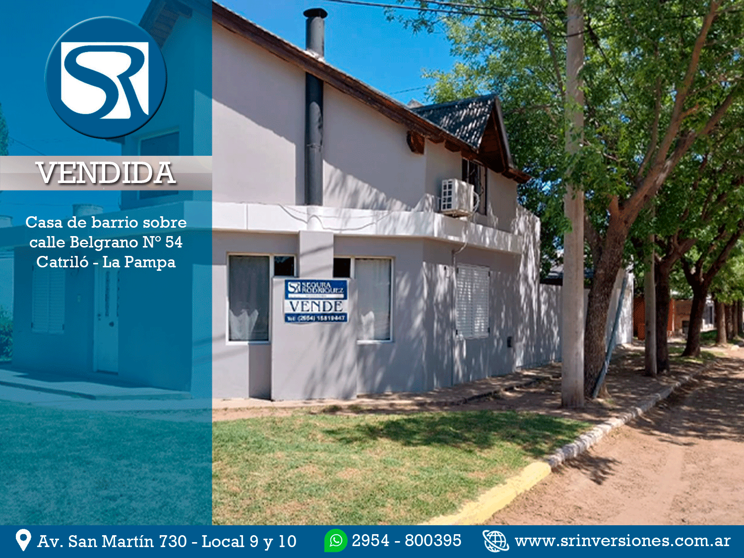 VENDIDA: CASA SOBRE BELGRANO N°54 &#8211; CATRILÓ LA PAMPA