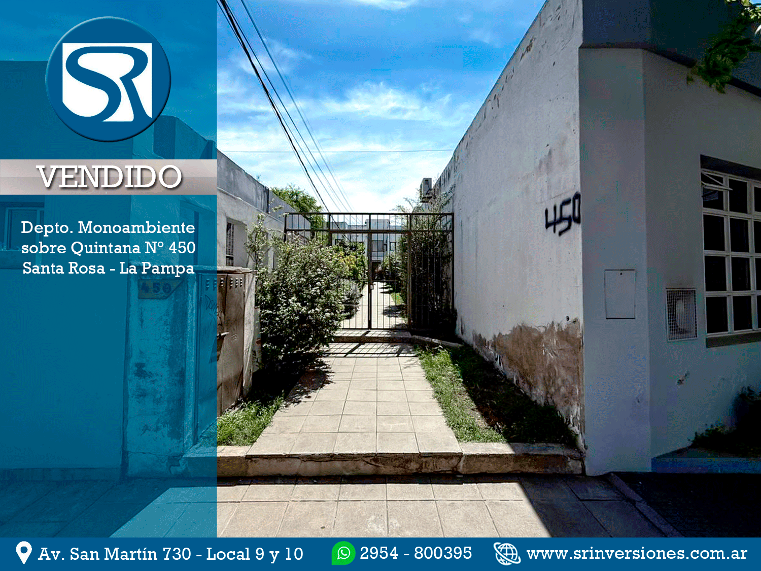 VENDIDO: EXCELENTE MONOAMBIENTE EN PLENO CENTRO EN SANTA ROSA , SOBRE QUINTANA.