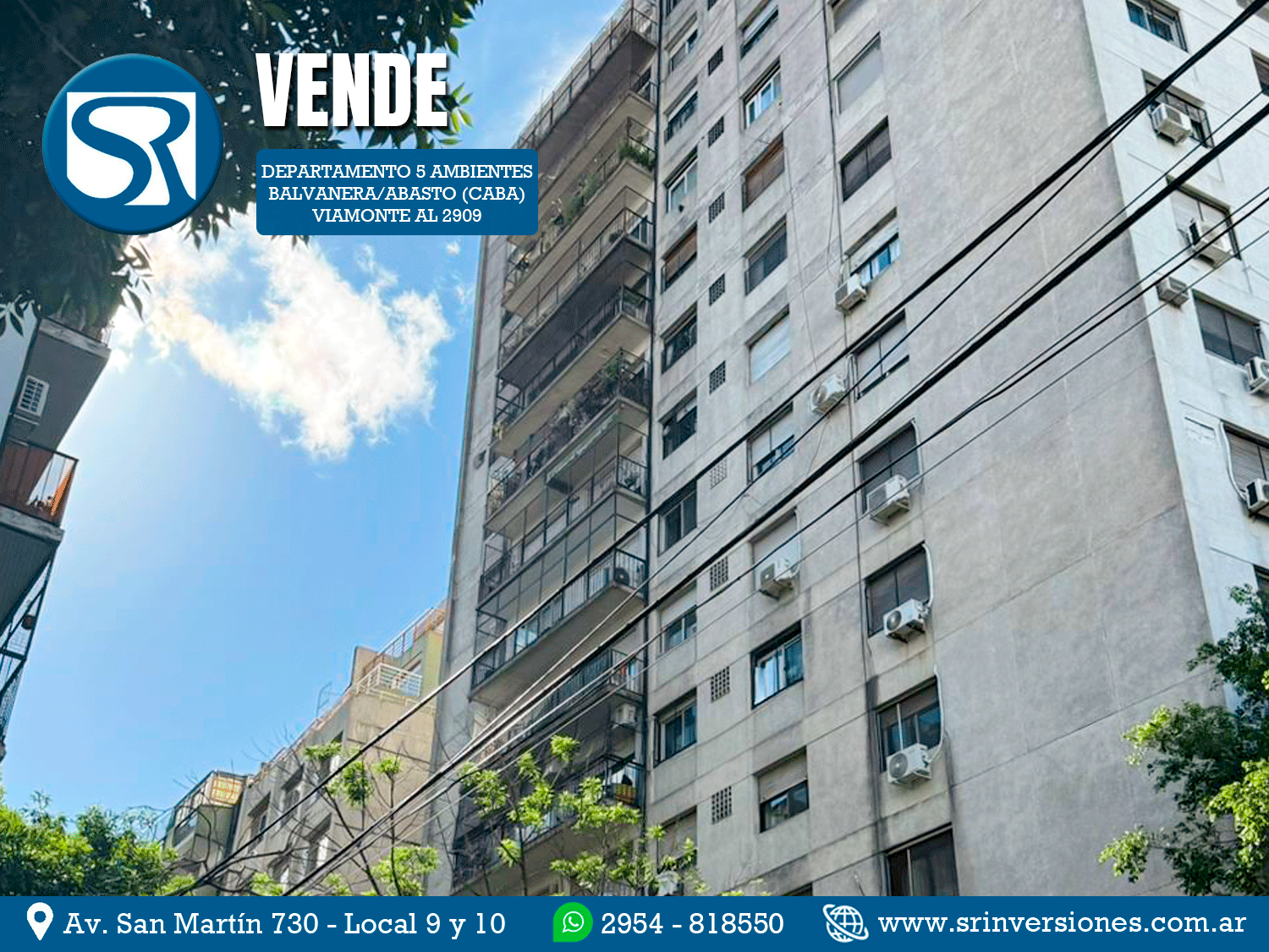SRI VENDE: DEPARTAMENTO 5 AMBIENTES – BALVANERA / ABASTO (CABA)