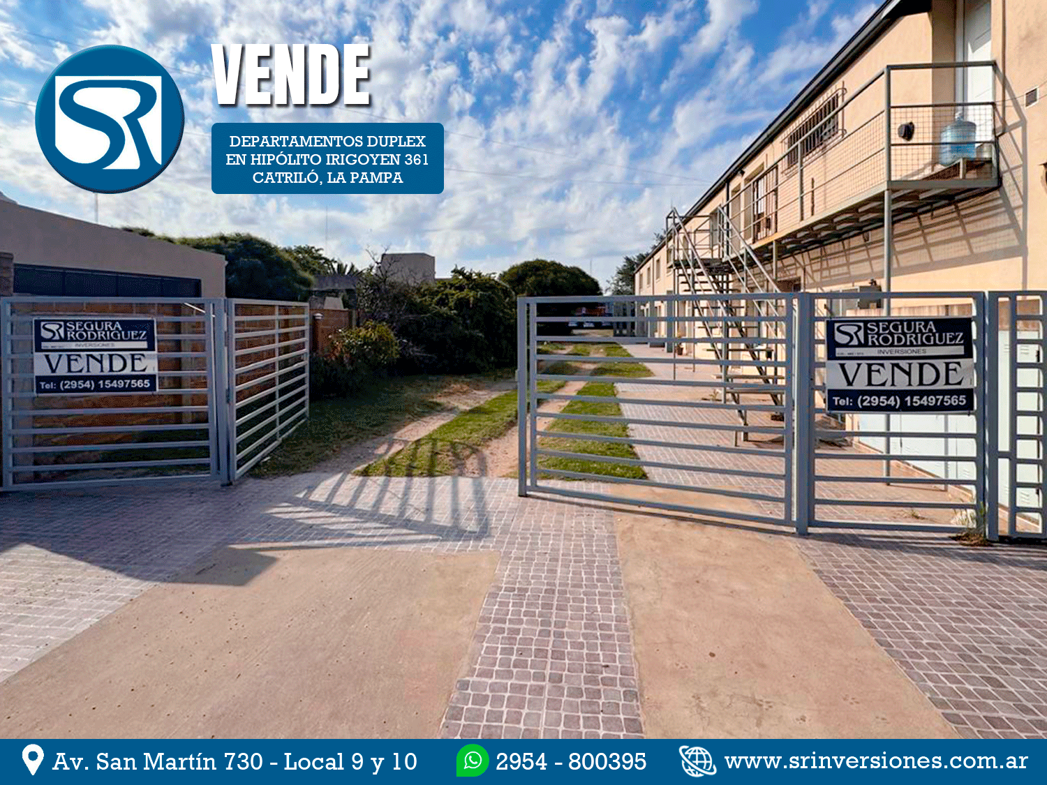 SRI VENDE: EXCELENTES DEPARTAMENTOS DUPLEX EN CATRILÓ, LA PAMPA. 