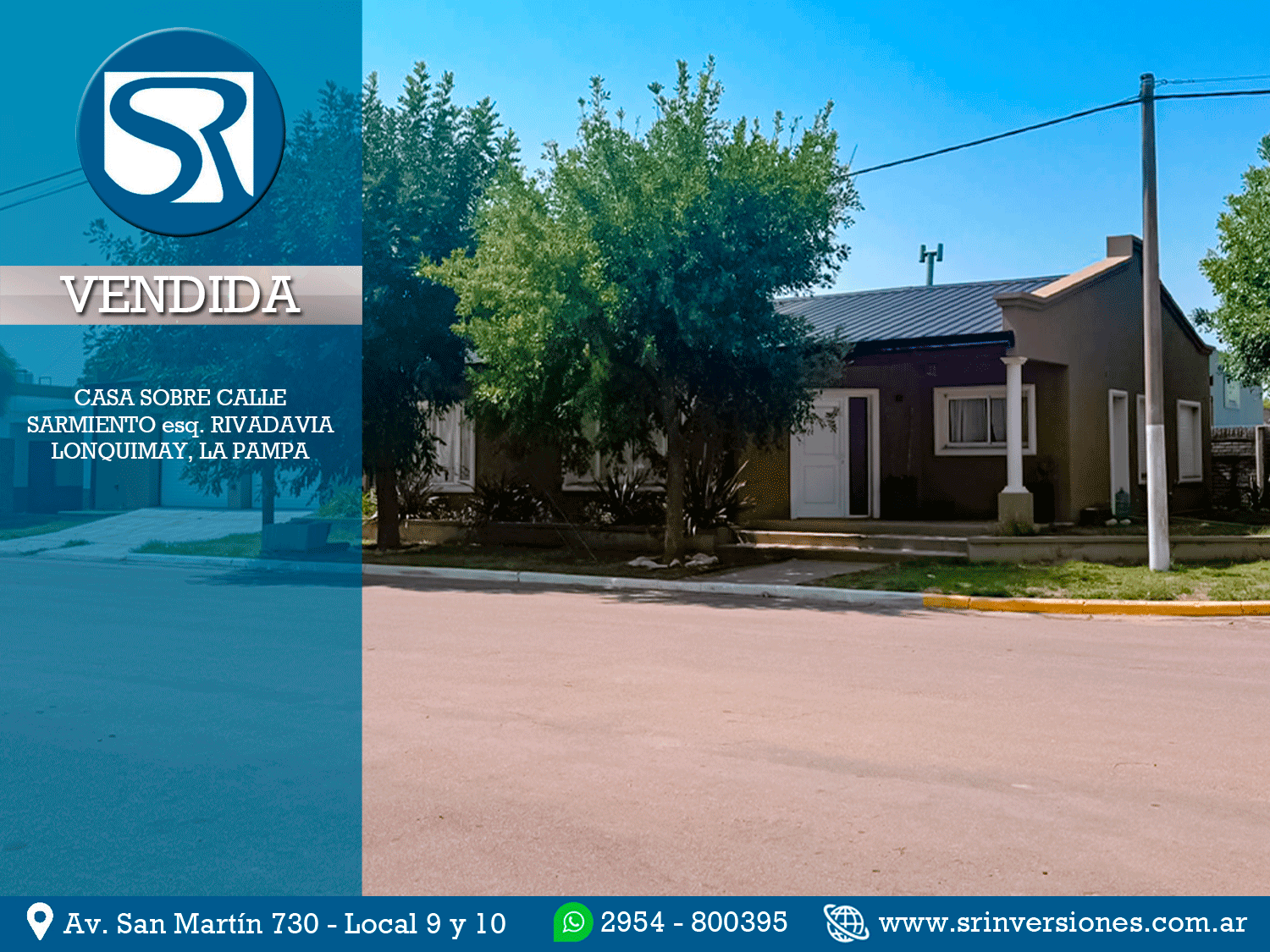 VENDIDA: IMPECABLE PROPIEDAD SOBRE CALLE SARMIENTO EN LONQUIMAY, LA PAMPA