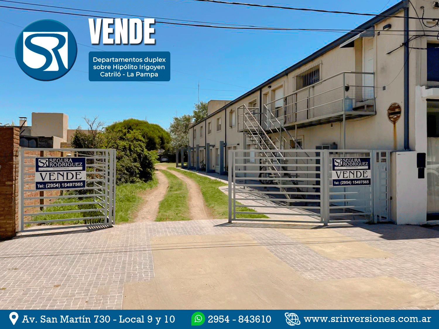 SRI VENDE: DEPARTAMENTOS DUPLEX EN CATRILÓ, LA PAMPA. 
