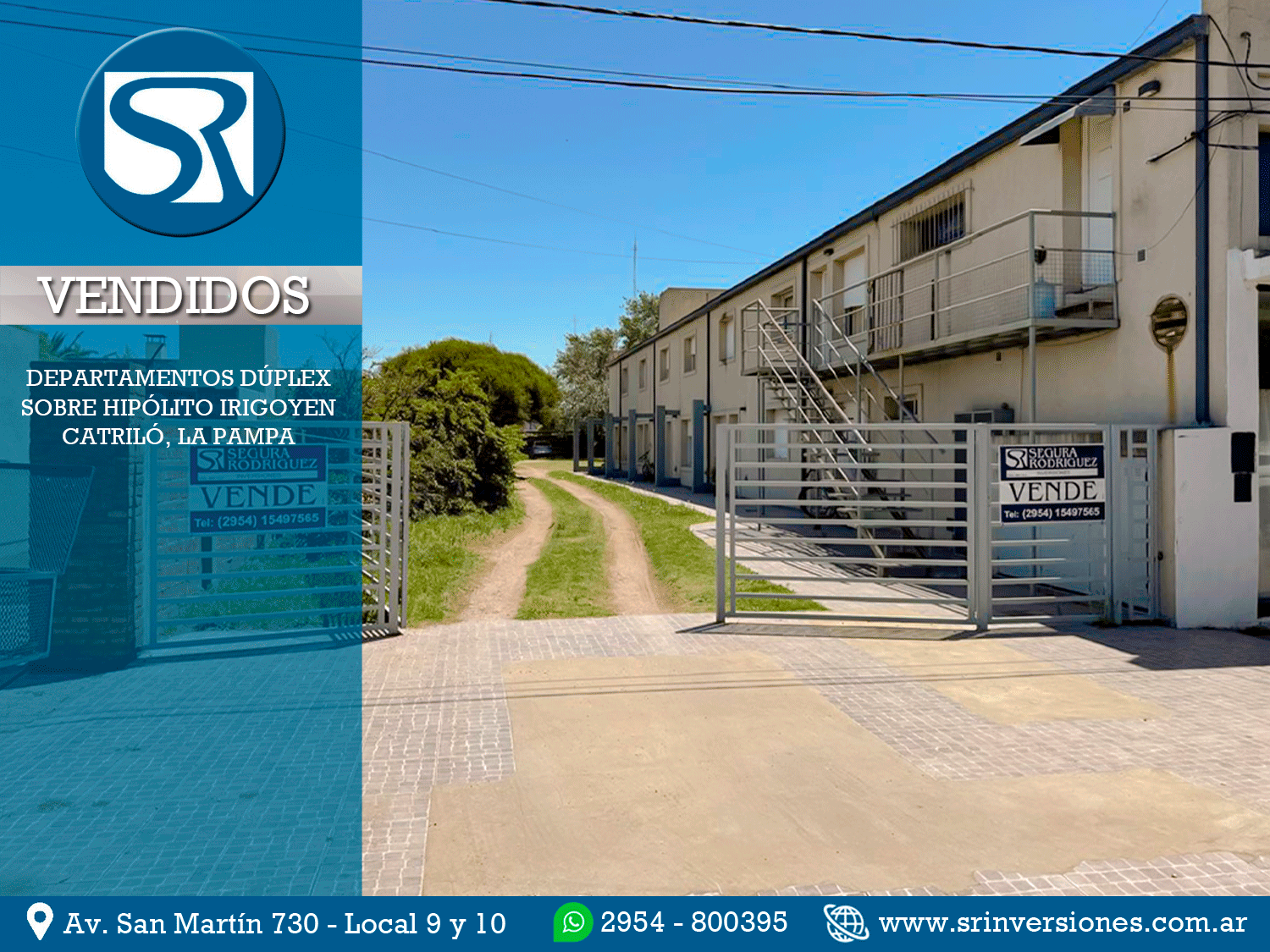 VENDIDOS: DEPARTAMENTOS DUPLEX EN CATRILÓ, LA PAMPA. 